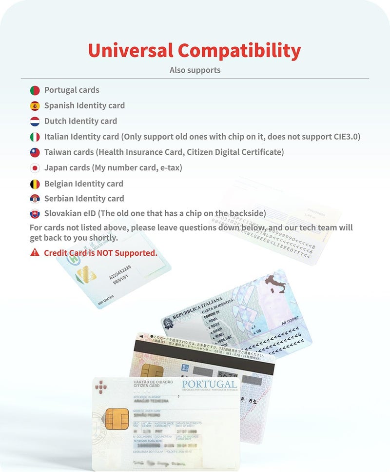 AKERU Portable CAC Card Reader DOD Military Smart Card Reader, Universal Compatibility, for Mac/Windows with LED Indicator, Compact PIV & ID Chip Card Reader, Cable Management [EAO-10] - Image 4
